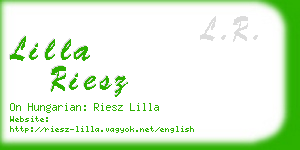 lilla riesz business card